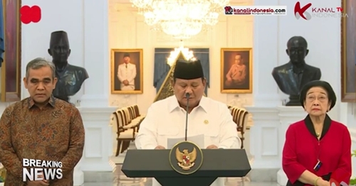 Video Pernyataan Presiden Prabowo Subianto