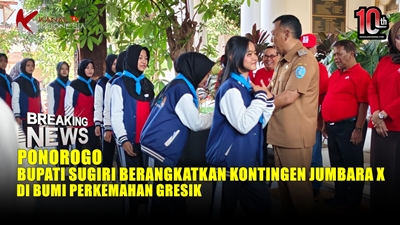 Video Bupati Sugiri Berangkatkan Kontingen Jumbara PMR X Jatim