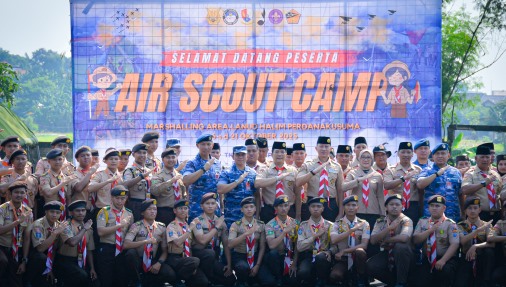 Aster Kaskodau I Hadiri Pembukaan Air Scout Camp di Lanud Halim Perdanakusuma