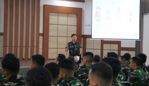 Puskesau Gelar Ceramah Kesehatan, Kakes Kodau I Sampaikan Kesehatan Wanita