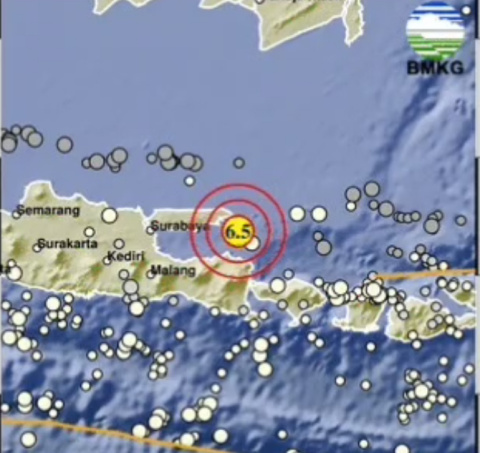 Gempa Magnitudo 6,5 Guncang Sumenep, Jawa Timur