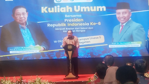 SBY Beri Kuliah Umum di Unesa 5 Kampus Magetan