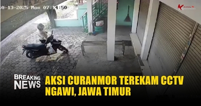 Video Aksi Pencurian Motor di Ngawi Terekam Kamera CCTV