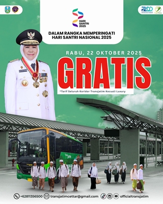 Gubernur Khofifah Gratiskan Tarif Trans Jatim di Hari Santri 2025