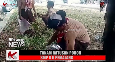 Video Ratusan Pohon Ditanam Siswa SMP Negeri 6 Pemalang