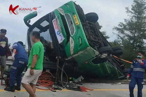 Kecelakaan Tunggal Bus Pariwisata di Tol Pemalang, 4 Orang Meninggal Dunia