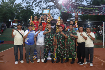 Dandim 0826/Pamekasan Tutup Open Tournament Volly Ball Dandim Cup XIII Tahun 2025