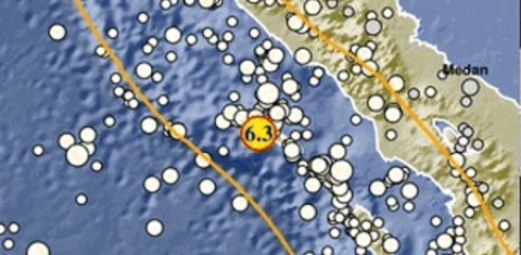 Gempa Magnitudo 6,3 Guncang Sinabang Aceh, Berpusat di Kedalaman 10 Kilometer