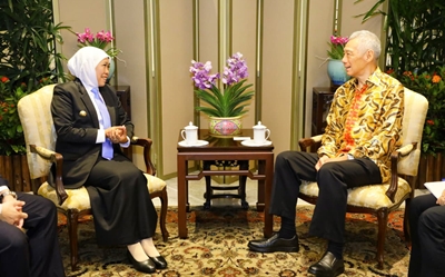 Program Rising Fellowship, Gubernur Khofifah Bertemu SM Singapura HE. Lee Hsien Loong Bahas Banyak Hal Strategis