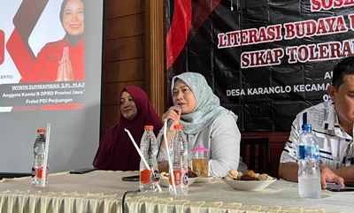 Sosialisasi Bersama Warga, Wiwin Sumrambah: Budaya Lokal Benteng Karakter Bangsa