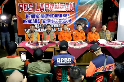 BNPB Kerahkan Seluruh Komponen Tangani Darurat Longsor Cilacap