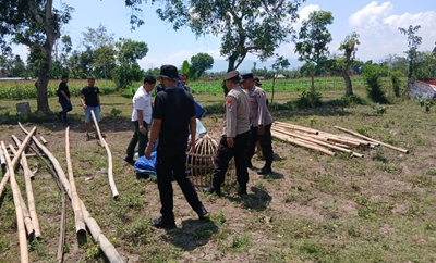 salah satu arena judi sabung ayam yang digrebeg anggota Satreskrim Polres Ponorogo(Ist)