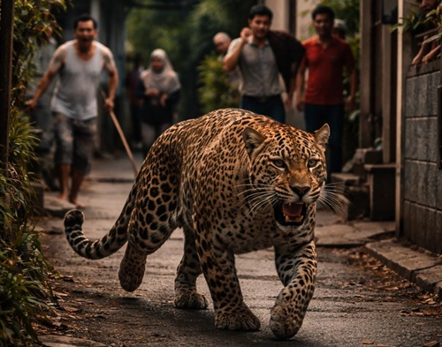 Teror Macan Tutul Terjang Permukiman Pacet Bandung, Warga Diserang di Halaman Rumah, Dua Orang Terluka