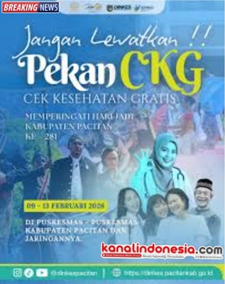 Dinas Kesehatan Menggelar Cek Kesehatan Gratis di Hari Jadi ke-281 Kabupaten Pacitan